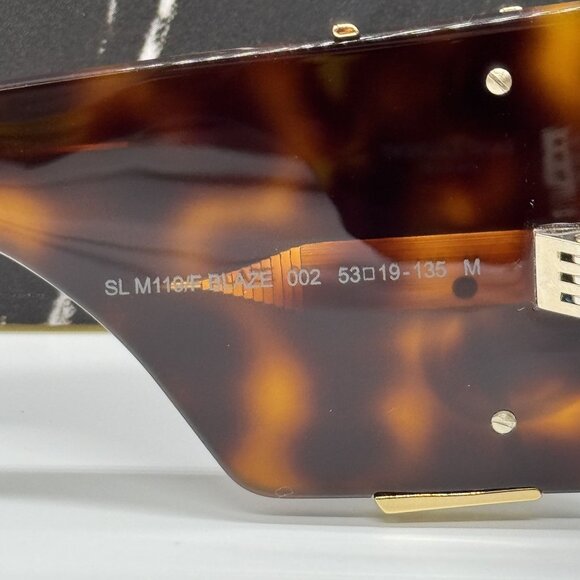 NEW SAINT LAURENT SLM119/F BLAZE 002 HAVANA WOMEN SUNGLASSES